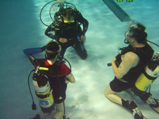  En el entrenamiento de la piscina 